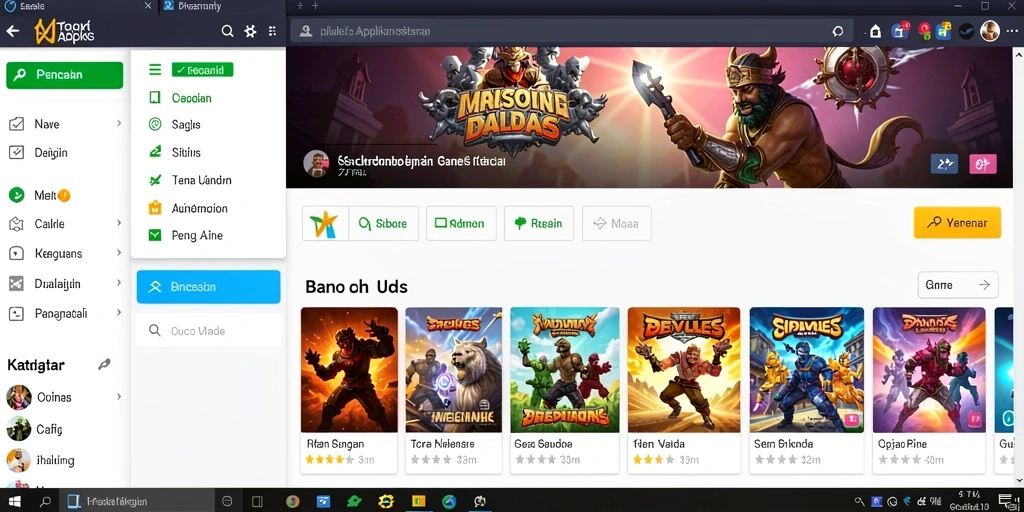 Screenshot menunjukkan tampilan antarmuka pengguna yang menarik.