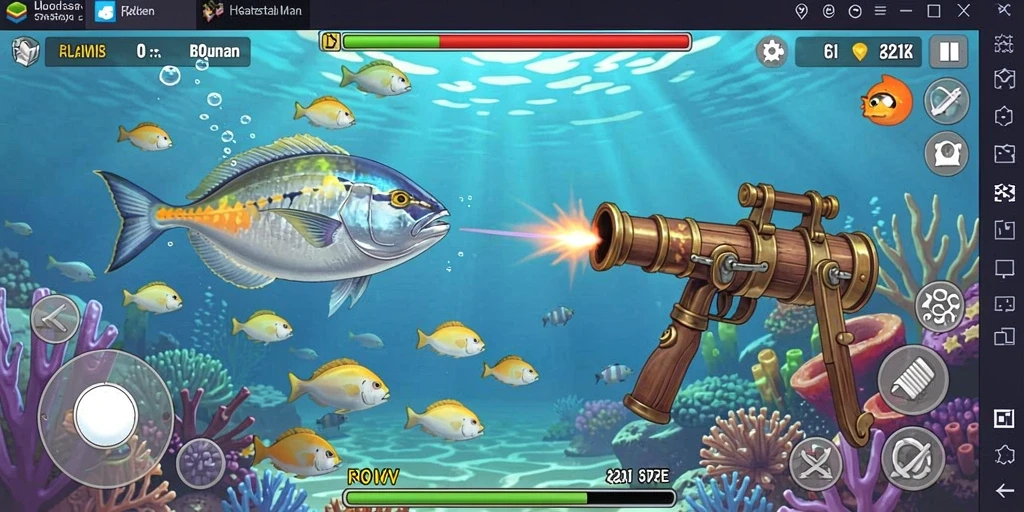 Tangkapan layar menampilkan aksi seru dalam game.
