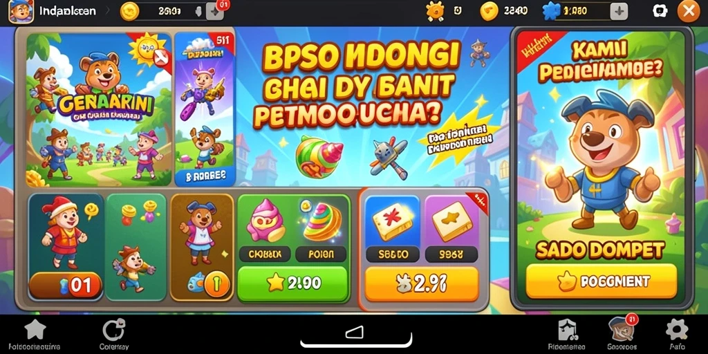 Tampilan menu utama yang menarik dan intuitif.