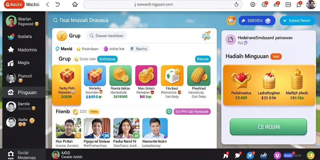 Tampilan antarmuka permainan yang modern dan menarik.